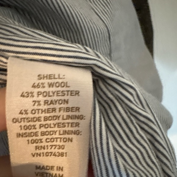 Merona Men’s Herringbone Wool Blend Vest Brown Medium Lined Adjustable Back - Picture 4 of 6